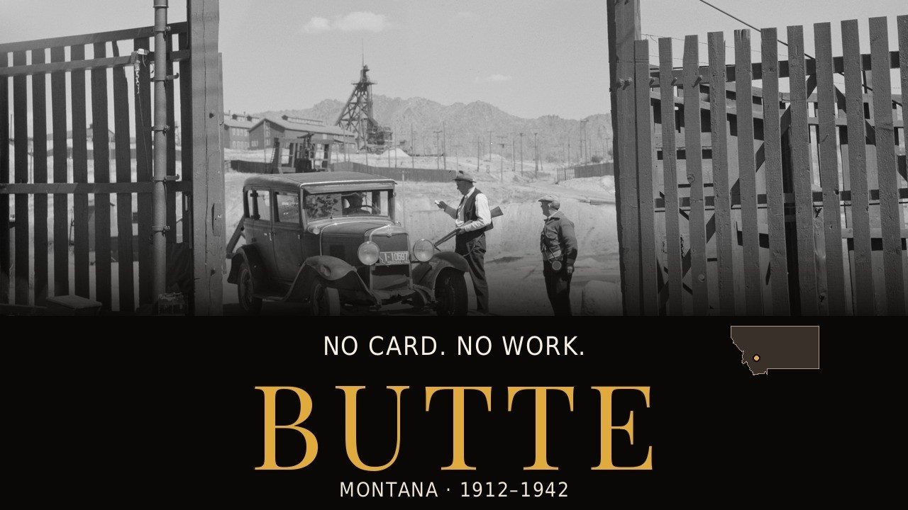 Butte, Montana: the rustling card