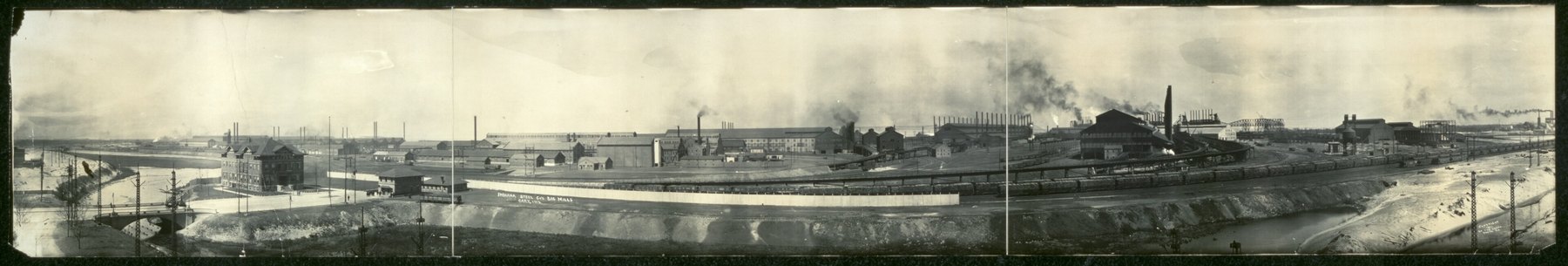 Panoramic photograph of the Indiana Steel Company mills at Gary, about 1912