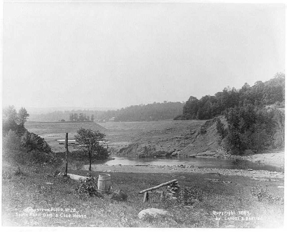 The South Fork dam and the club house above Johnstown, Pennsylvania